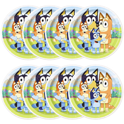 Bluey Round Dessert Paper Plates 9 Inches, 8 Count