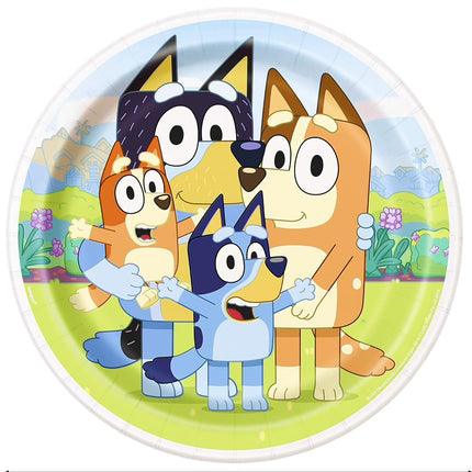 Bluey Round Dessert Paper Plates 9 Inches, 8 Count