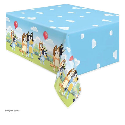 Bluey Party Tablecloths, 2 Pack Bundle - original package contents