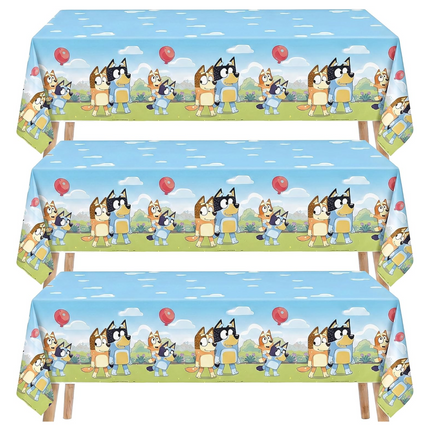 Bluey Rectangular Plastic Table Covers - Pack of 3