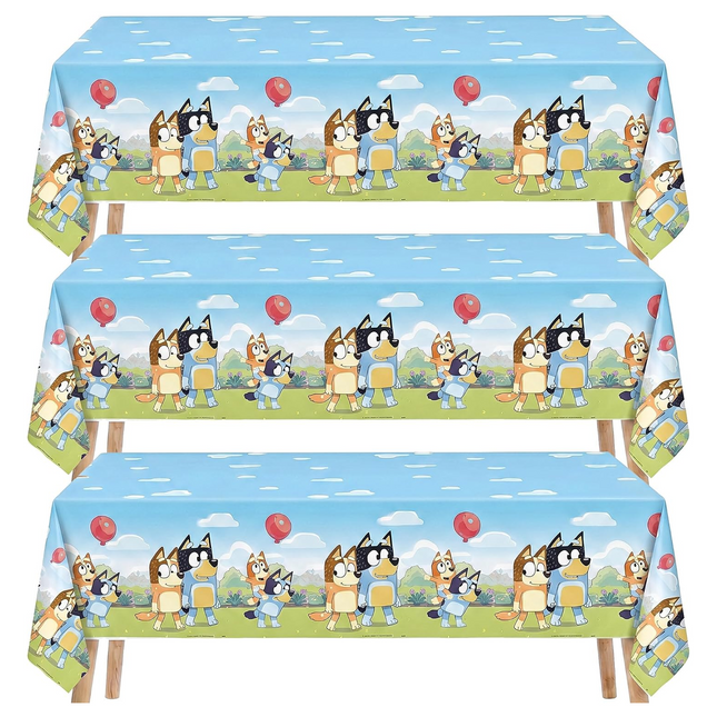 Bluey Rectangular Plastic Table Covers - Pack of 3
