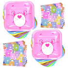 Care Bears Dinner Plates and Napkins Set for 32 Guests - set overview