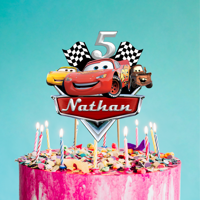 Disney Cars CardStock Cake Topper 7"