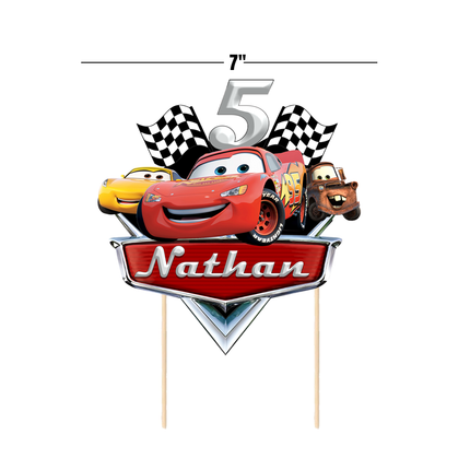 Disney Cars CardStock Cake Topper 7"