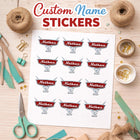 Cars Lightning McQueen Custom Name Stickers, 2 Inch