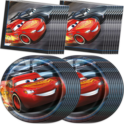 Disney Cars Plates and Napkins Set - Serves 16 Guests