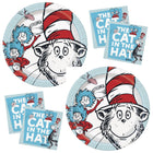 Cat in the Hat Dessert Plates and Napkins Set for 16 Guests - set overview