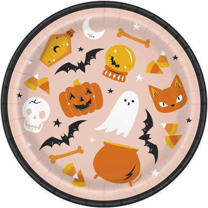 Cute Halloween Round 7" Dessert Plates 8ct