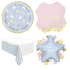 Dainty Unicorn Party Supplies and Foil Balloon Set for 16 Guests - set overview