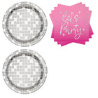 Dance Party Disco Ball Coordinated Party Supplies Set for 16 Guests - set overview