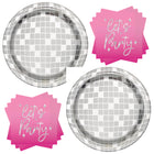 Dance Party Disco Ball Dinner Plates and Napkins Set for 32 Guests - set overview