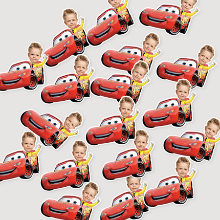 Cars Mcqueen Custom Face Confetti Table Decorations 20 ct