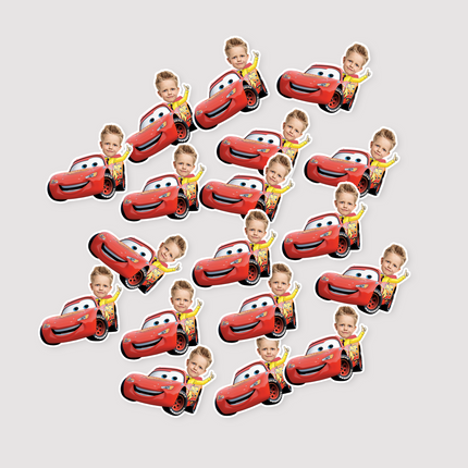 Cars Mcqueen Custom Face Confetti Table Decorations 20 ct