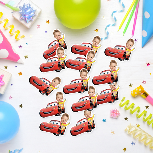 Cars Mcqueen Custom Face Confetti Table Decorations 20 ct