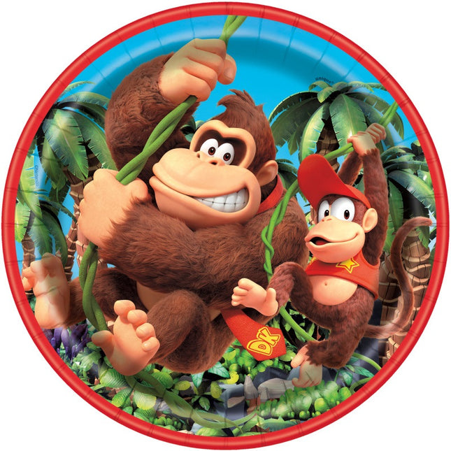 Donkey Kong Round 9" Dinner Plates 8ct