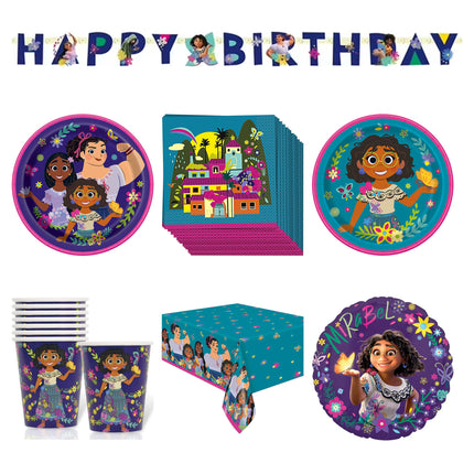 Encanto Party Supplies and Foil Balloon Set for 16 Guests - set overview