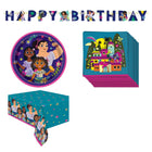 Encanto Plates, Napkins, Banner and Tablecloth Set for 16 Guests - set overview