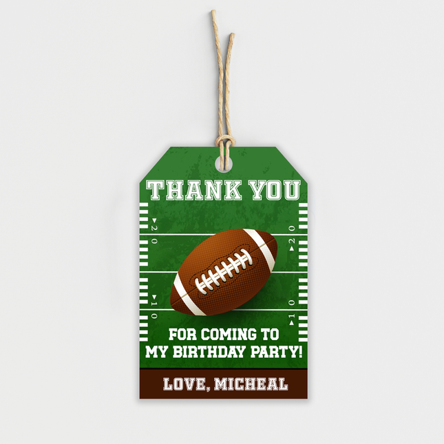 Football Party Personalized Thank You Cards, 8 ct