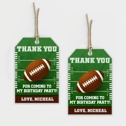 Football Party Personalized Thank You Cards, 8 ct