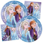 Frozen Dinner Plates and Napkins Set for 32 Guests - coordinated party set