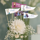 Frozen Birthday Pennant Cupcake Toppers 10 ct – Snow Princess Party Decorations