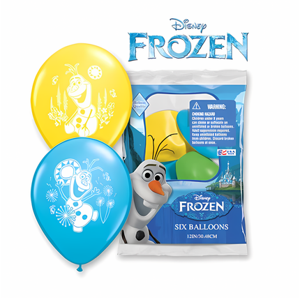 Frozen Olaf Latex Balloons 12", 6ct