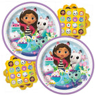 Gabby's Dollhouse Dinner Plates and Napkins Set for 16 Guests - coordinated party set