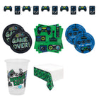 Gamer Coordinated Party Supplies Set for 16 Guests - set overview