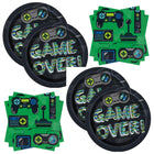 Gamer Dinner Plates and Napkins Set for 16 Guests - set overview