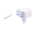 Gender Reveal Banner and Tablecloth Decoration Set - set overview