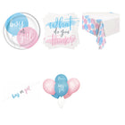 Gender Reveal Party Supplies and Latex Balloons Set for 16 Guests - set overview