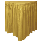 Gold Solid Plastic Table Skirt, 29