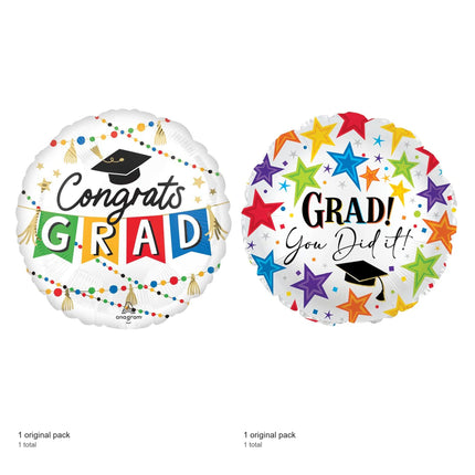 Graduation Congrats Grad Balloon Duo Set - included packs and quantities