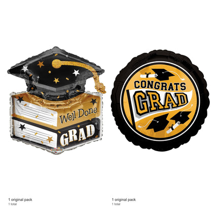 Graduation Well Done Grad Balloon Duo Set - included packs and quantities