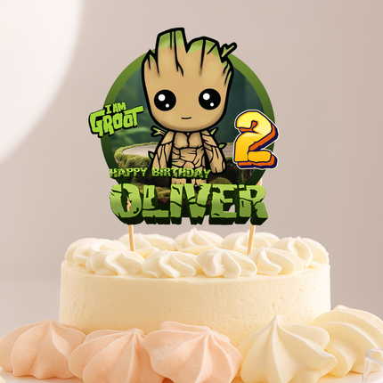 Baby Groot CardStock Cake Topper 7"