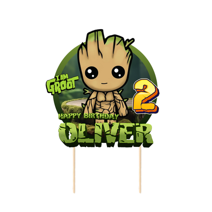 Baby Groot CardStock Cake Topper 7"