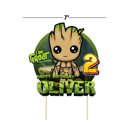 Baby Groot CardStock Cake Topper 7"