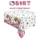 Hello Kitty Birthday Banner and Tablecloth Set - coordinated party set