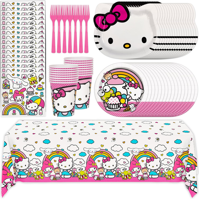 Hello Kitty Birthday Party Supplies & Decorations - 16 Guests