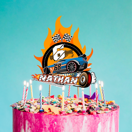 Hot Wheels CardStock Cake Topper 7"