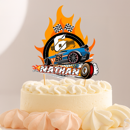 Hot Wheels CardStock Cake Topper 7"
