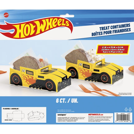 Hot Wheels Car-Shaped Treat Containers 6ct