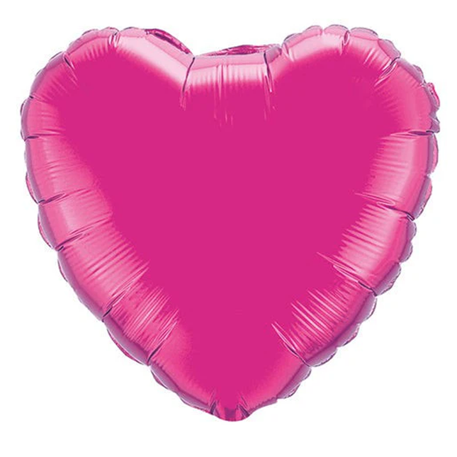 Hot Pink Heart Foil Balloon 18", 1 ct