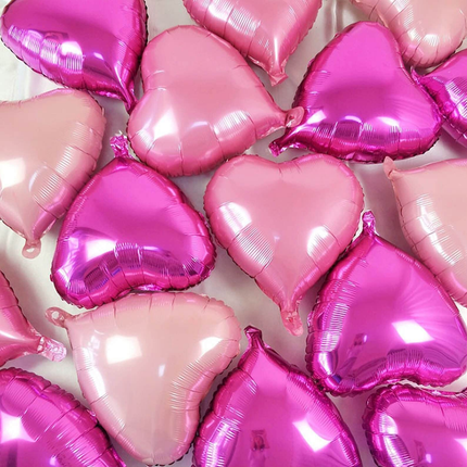 Hot Pink Heart Foil Balloon 18", 1 ct