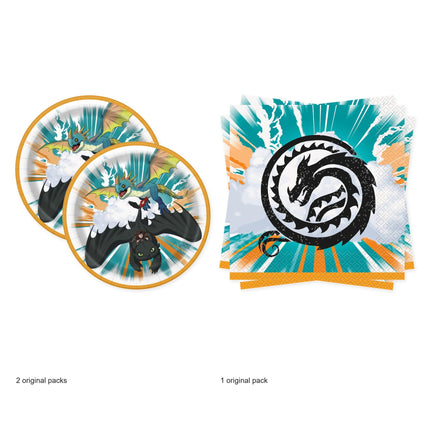 How to Train Your Dragon Dinner Plates and Napkins Set for 16 Guests - original package contents