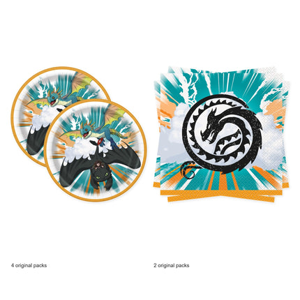How to Train Your Dragon Dinner Plates and Napkins Set for 32 Guests - original package contents