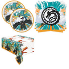 How to Train Your Dragon Plates, Napkins and Tablecloth Set for 16 Guests - coordinated party set