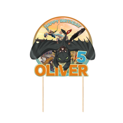 How to Train You Dragon CardStock Cake Topper 7"