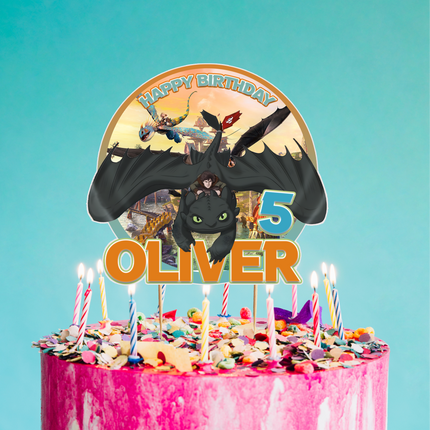 How to Train You Dragon CardStock Cake Topper 7"