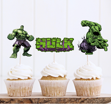 Hulk Superhero Cupcake Toppers 10 ct
